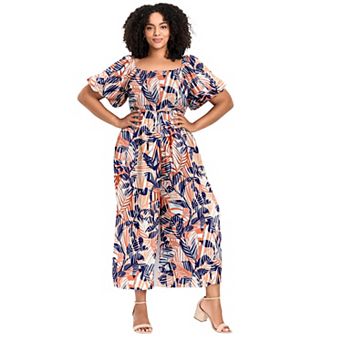 Avenue Women's Plus Size Annabelle Print Jumpsuit