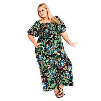 Avenue Women's Plus Size Annabelle Print Jumpsuit