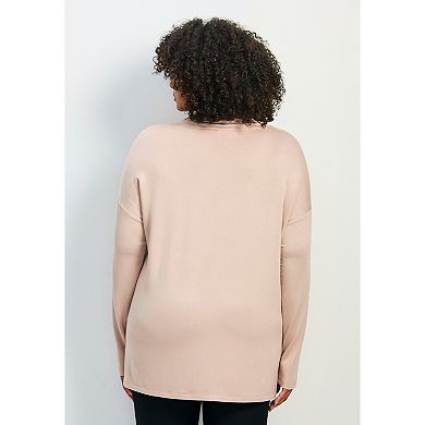 Avenue Women's Plus Size Addison Cowl Neck Tunic
