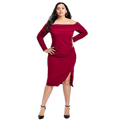 slim fit dress slacks Ladivine - CD243C Bishop Sleeve A-Line Gown main image 0