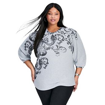 Avenue Women's Plus Size Teagan Hacci Top