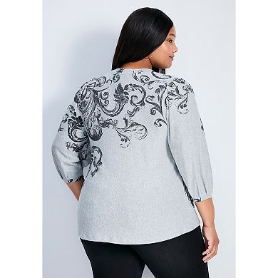 Avenue Women's Plus Size Teagan Hacci Top
