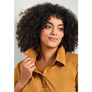 Avenue Women's Plus Size Stella Classic Button Up Shirt