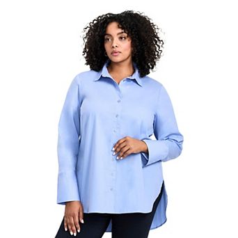 Avenue Women's Plus Size Stella Classic Button Up Shirt