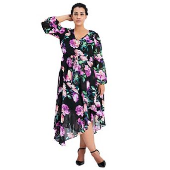 Avenue Women's Plus Size Endless Love Chiffon Dress
