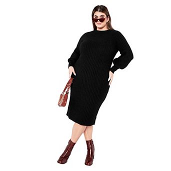 Avenue Women's Plus Size Sasha Rib Dress