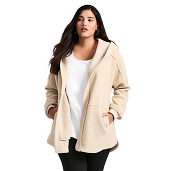 Avenue Women's Plus Size Weekender Hooded Fleece Jacket
