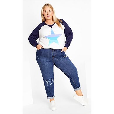 Avenue Women's Plus Size Starlight Sweat Top