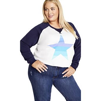 Avenue Women's Plus Size Starlight Sweat Top