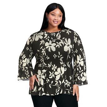 Avenue Women's Plus Size Jay Pleat Blouse