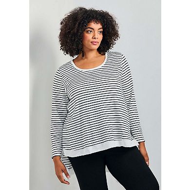 Avenue Women's Plus Size Urban Slub Jersey Tee