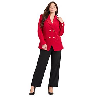 Avenue Women's Plus Size Cool Hand Double Breasted Blazer