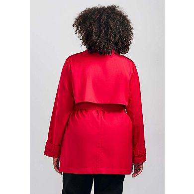 Avenue Women's Plus Size Tia Trench Jacket