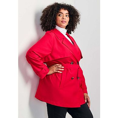 Avenue Women's Plus Size Tia Trench Jacket