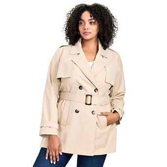 Avenue Women's Plus Size Tia Trench Jacket