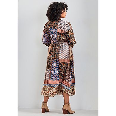 Avenue Women's Plus Size Allure V-Neckline Dress