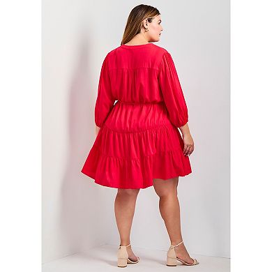 Avenue Women's Plus Size Tessa Tiered Dress