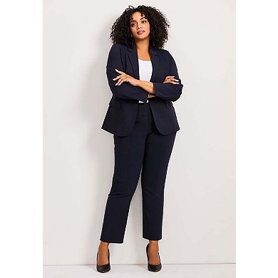 Avenue Women's Plus Size Super Stretch One Button Blazer