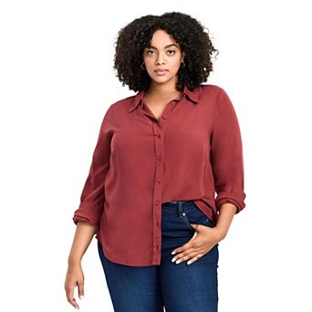 Avenue Women's Plus Size Allure Relaxed Shirt