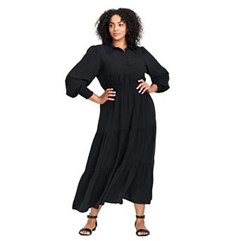 Avenue Women's Plus Size Shiloh Tiered Maxi Dress