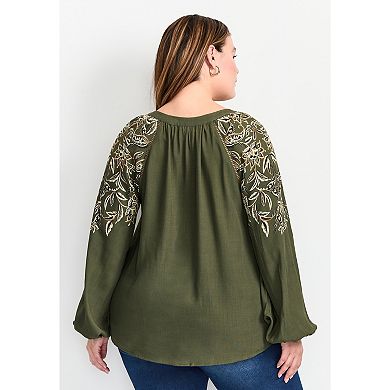Avenue Women's Plus Size Temptation V-Neck Shirt