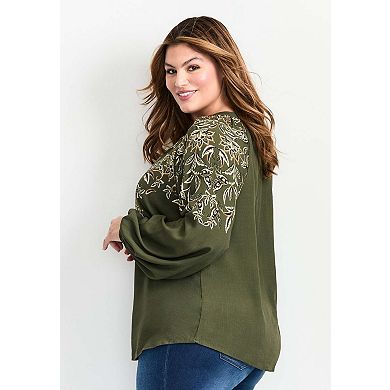 Avenue Women's Plus Size Temptation V-Neck Shirt