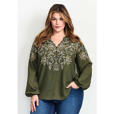 Avenue Women's Plus Size Temptation V-Neck Shirt