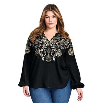 Avenue Women's Plus Size Temptation V-Neck Shirt