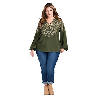 Avenue Women's Plus Size Temptation V-Neck Shirt