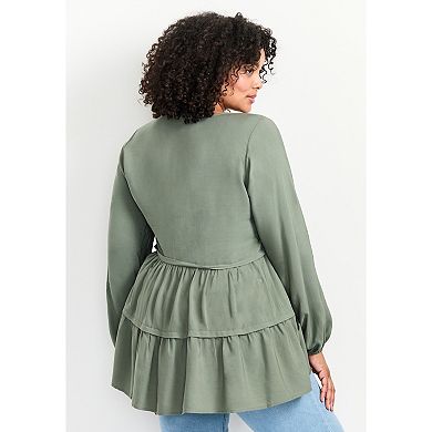 Avenue Women's Plus Size Tilly Long Sleeve Tunic