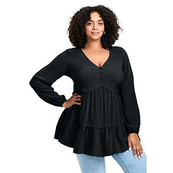 Avenue Women's Plus Size Tilly Long Sleeve Tunic