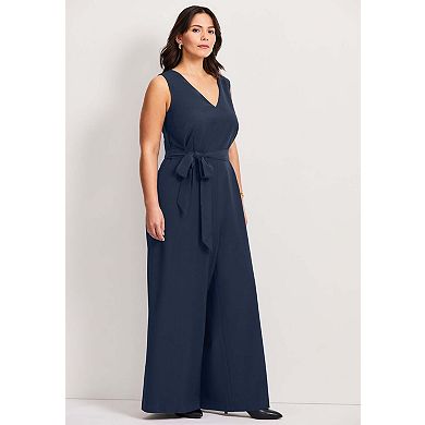Avenue Women's Plus Size Cool Hand Wide Leg Jumpsuit