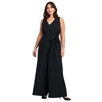Avenue Women's Plus Size Cool Hand Wide Leg Jumpsuit