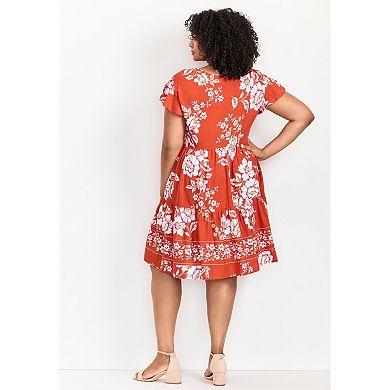 Avenue Women's Plus Size Unwind Tiers Dress