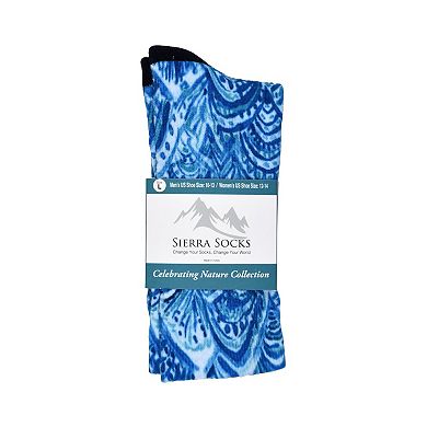 Blue Dream Pattern CoolMax 1 Pair Pack Socks, Men & Women Colorful Knee High Socks
