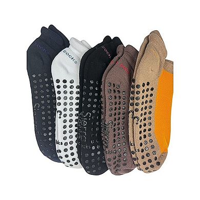 Heel Tab Mesh Cotton Anklet Socks, Unique Comfortable 5 Pair Socks for Women