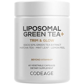 Codeage Liposomal Green Tea+, EGCG 50%, Matcha Green Tea, Peppermint Leaf, Lemon Peel