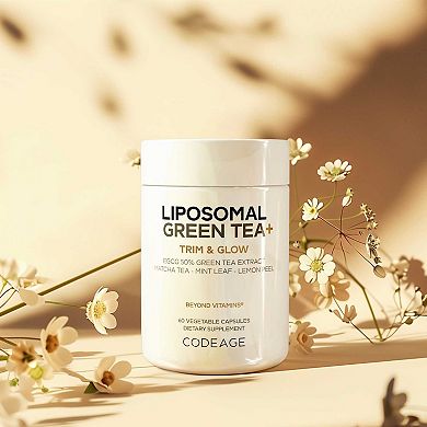 Codeage Liposomal Green Tea+, EGCG 50%, Matcha Green Tea, Peppermint Leaf, Lemon Peel