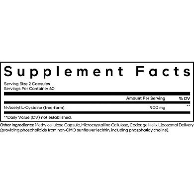 Codeage Liposomal NAC Supplement, Free-Form N-Acetyl L-Cysteine Amino Acid, 2-Month Supply