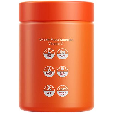 Codeage Whole Food Vitamin C, Acerola, Camu Camu, Amla Berry, Rose Hips, Citrus Bioflavonoids