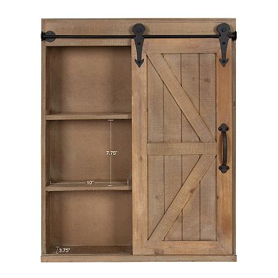 Cates Decorative Bath Medicine Cabinet Mirror with Barn Door