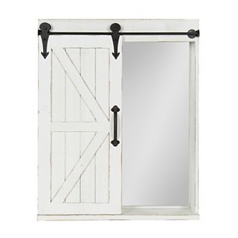 Cates Decorative Bath Medicine Cabinet Mirror with Barn Door