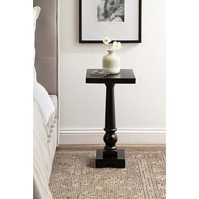 Butterfield Pedestal Wood Side Table