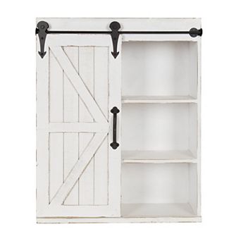Cates Wood Wall Storage Cabinet with Sliding Barn Door