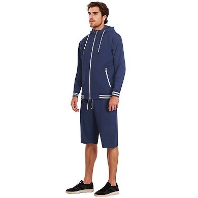 Men’s Active GYM Training Track Jacket & Shorts Set