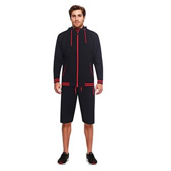 Men’s Active GYM Training Track Jacket & Shorts Set