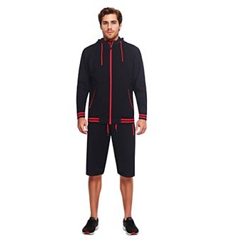 Men’s Active GYM Training Track Jacket & Shorts Set