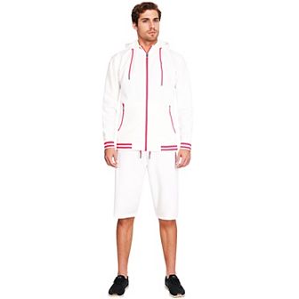 Men’s Active GYM Training Track Jacket & Shorts Set