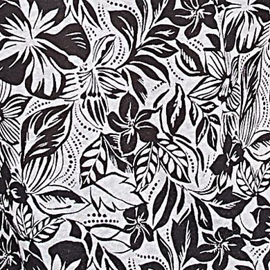Hearts of Palm Women's In Black & White Floral Print Ruffle Top