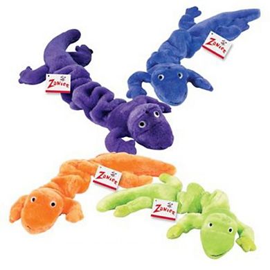 Zanies Plush Bungee Geckos Dog Toy, Bundle Of 4